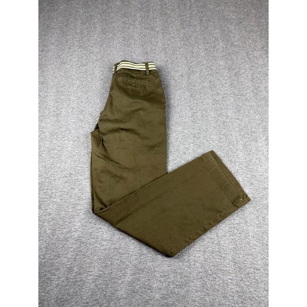 St. John's Bay Womens Stretch Khaki Pants Olive Green Size 4